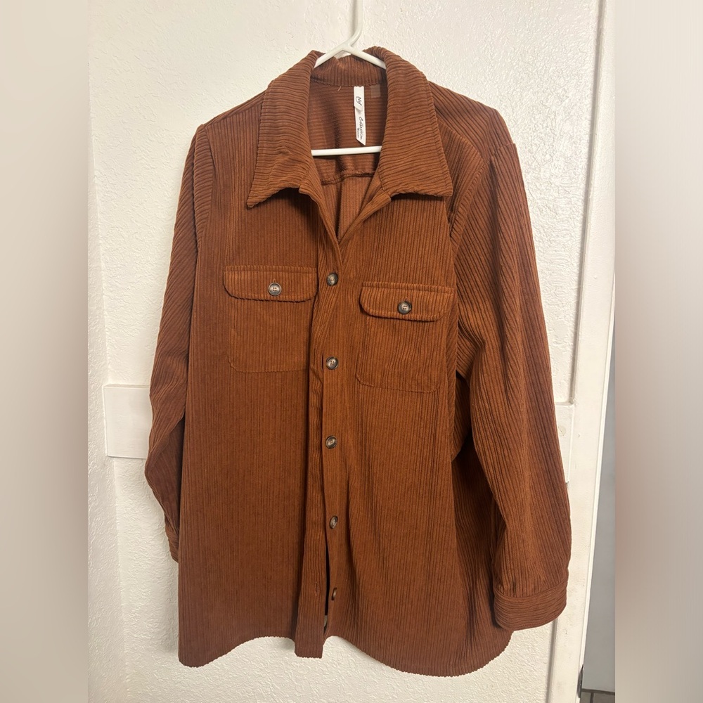 Women’s NY Collection Corduroy Top, size XXL